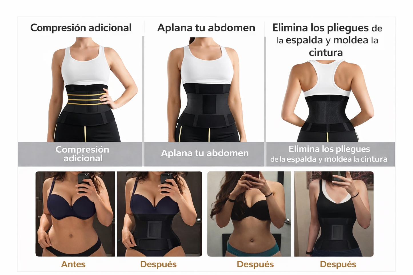 Faja reductora sauna para mujer