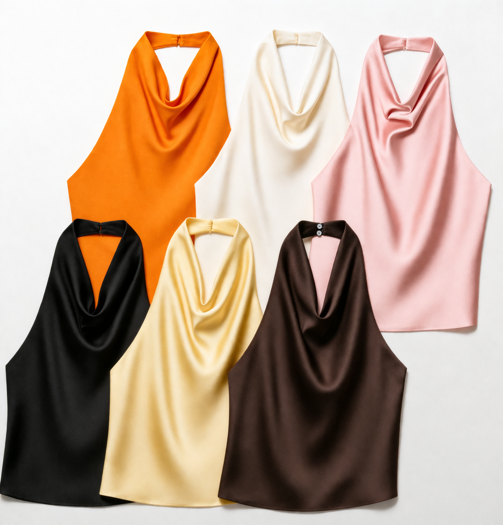 Top Halter de Satén