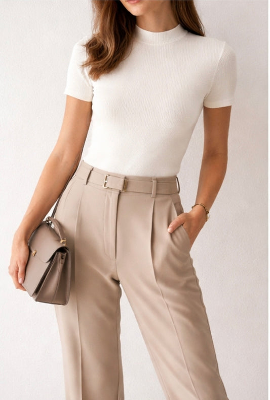 Jersey de punto fino cuello alto