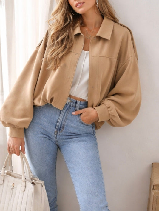 Chaqueta Oversize Camel – Elegancia Atemporal