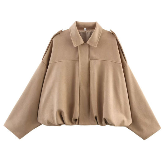 Chaqueta Oversize Camel – Elegancia Atemporal