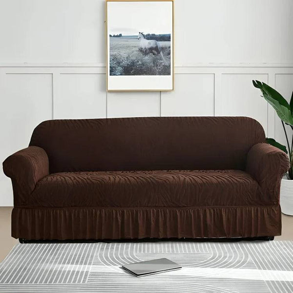 Zebra Velvet Sofa Covers ( Dark Brown ) - Ziva-Store