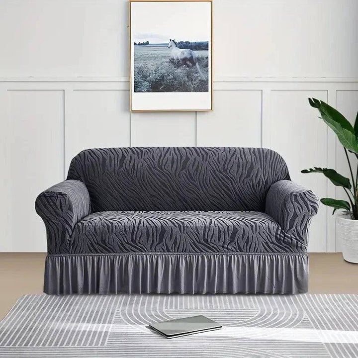 Zebra Velvet Sofa Covers ( Grey ) - Ziva-Store