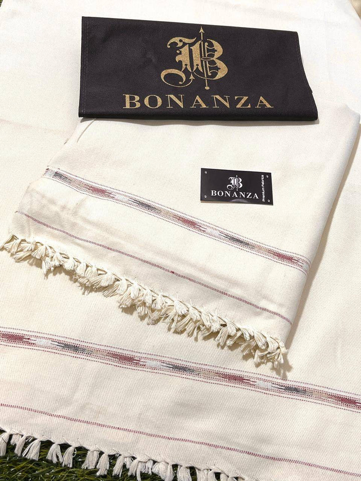 Bonanza Satrangi Mens Winter Shawl ♦️♦️ 03 Cream - Ziva-Store