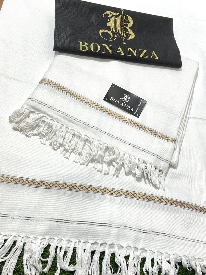 Bonanza Satrangi Mens Winter Shawl ♦️♦️ 05 white - Ziva-Store