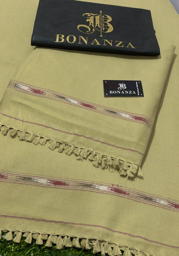 Bonanza Satrangi Mens Winter Shawl ♦️♦️ 07 Olive Green - Ziva-Store