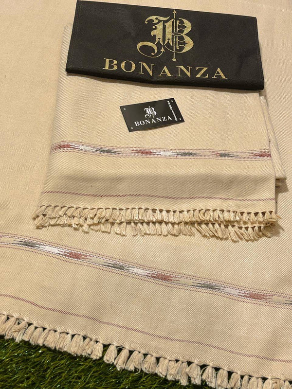 Bonanza Satrangi Mens Winter Shawl ♦️♦️ 15 Fawn - Ziva-Store